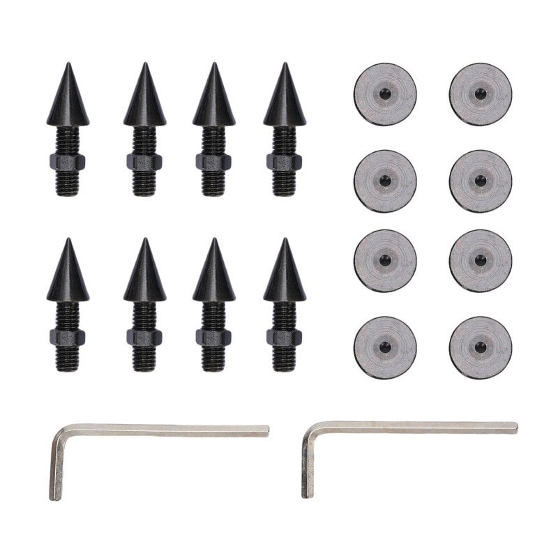 Adjustable Speaker Isolation Spikes: 8-Pack Iron Construction, Enhanced Sound Clarity - Height Adjustable Vibration Reduction for Speakers, Subwoofers, Turntables and Acoustic Equipment - Image 1