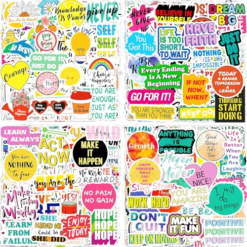 KASANYER 300Pcs Inspirational Scrapbook Motivational Stickers for Water Bottles Laptop Journaling Vision Board Supplies, Waterproof Positive Quote Vinyl Stickers for Teens Kids Adults Teachers Students - Image 1