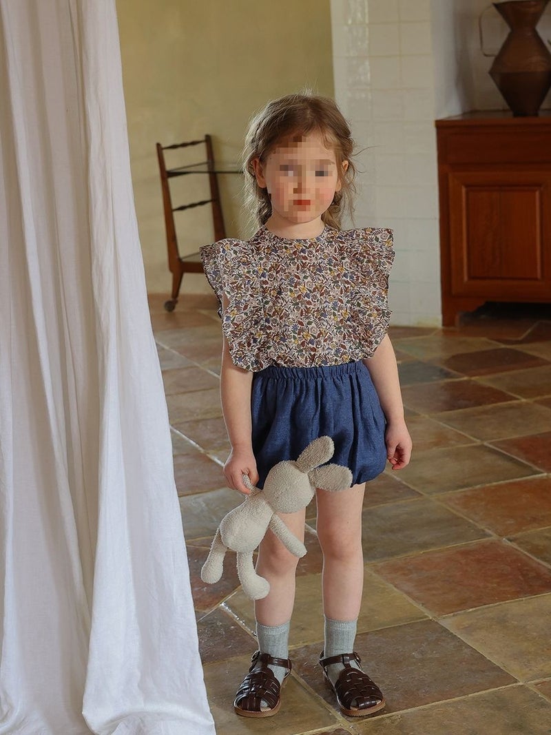 Kindergarten Baby'S All-Match Casual Pp Pants Niche Pants Girl'S Summer Western-Style Pants Children'S Shorts Cotton - Image 5
