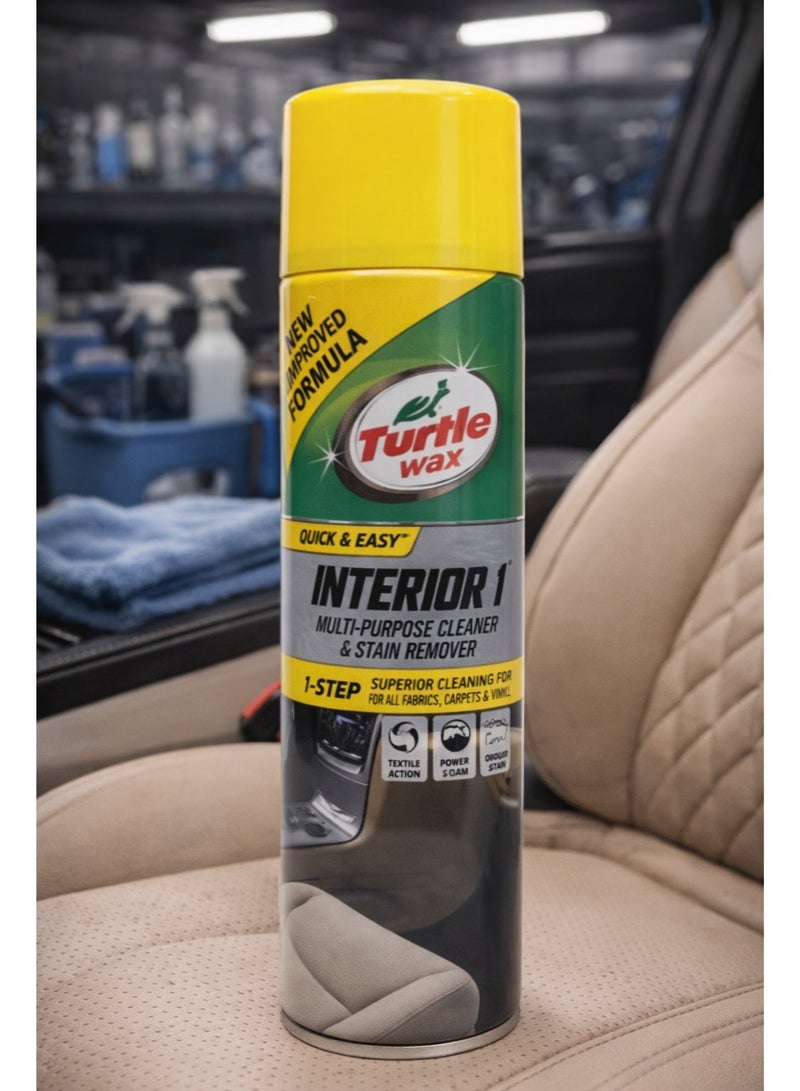TurtleWax Interior 1 Multi-Purpose Cleaner & Stain Remover – High-Performance 1-Step Cleaning – For Fabrics, Carpets & Vinyl – 500 ml - Image 1
