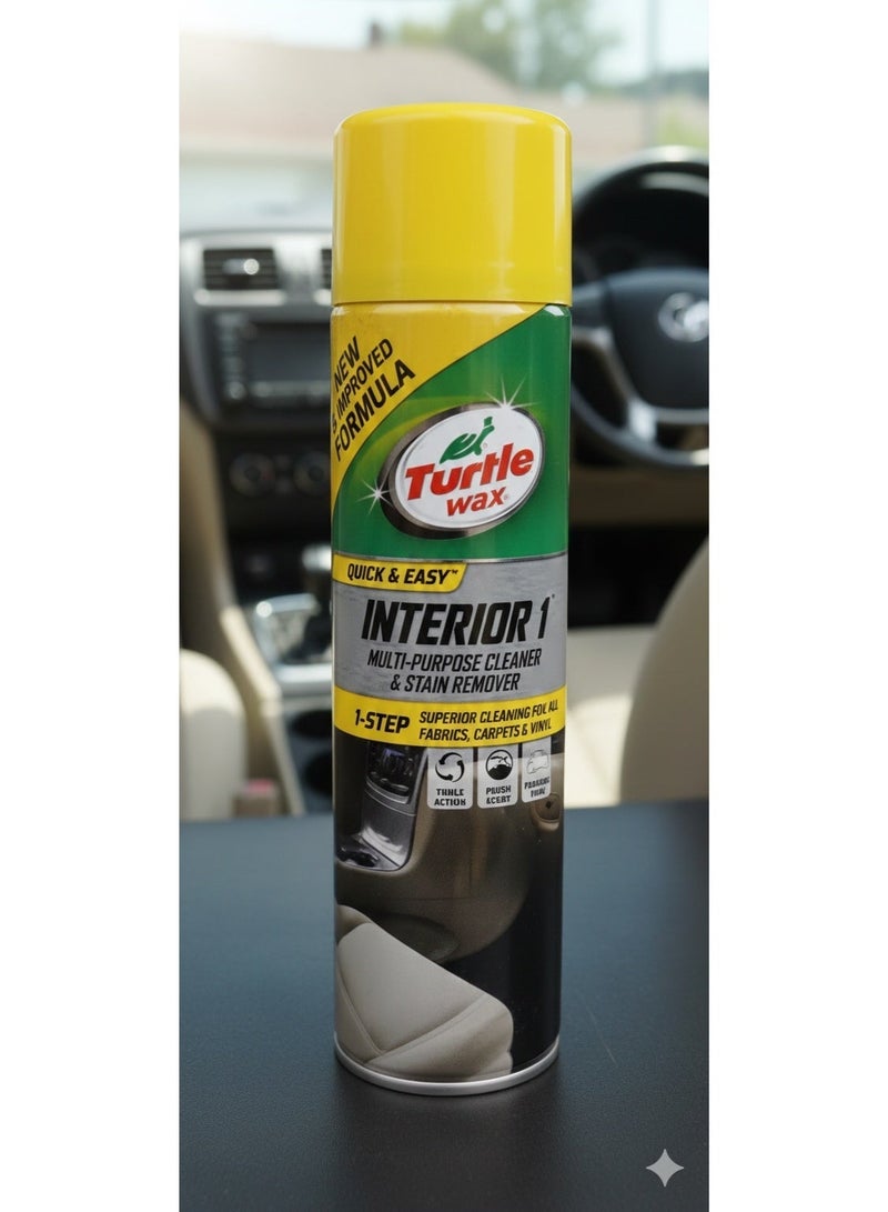 TurtleWax Interior 1 Multi-Purpose Cleaner & Stain Remover – High-Performance 1-Step Cleaning – For Fabrics, Carpets & Vinyl – 500 ml - Image 2