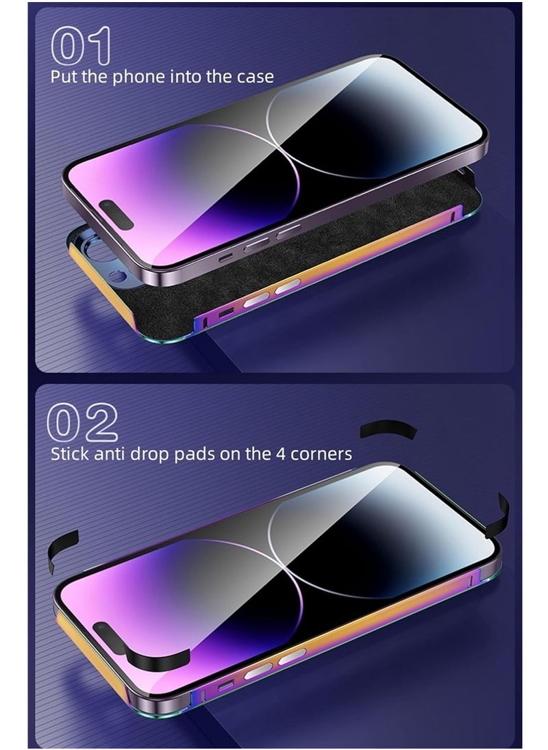 Color Fans - for iPhone 13 6.1 inch Complete Aluminum Alloy Case Cool Shiny Plating Metal Super Light Slim Phone Case Cover Shell - Image 1