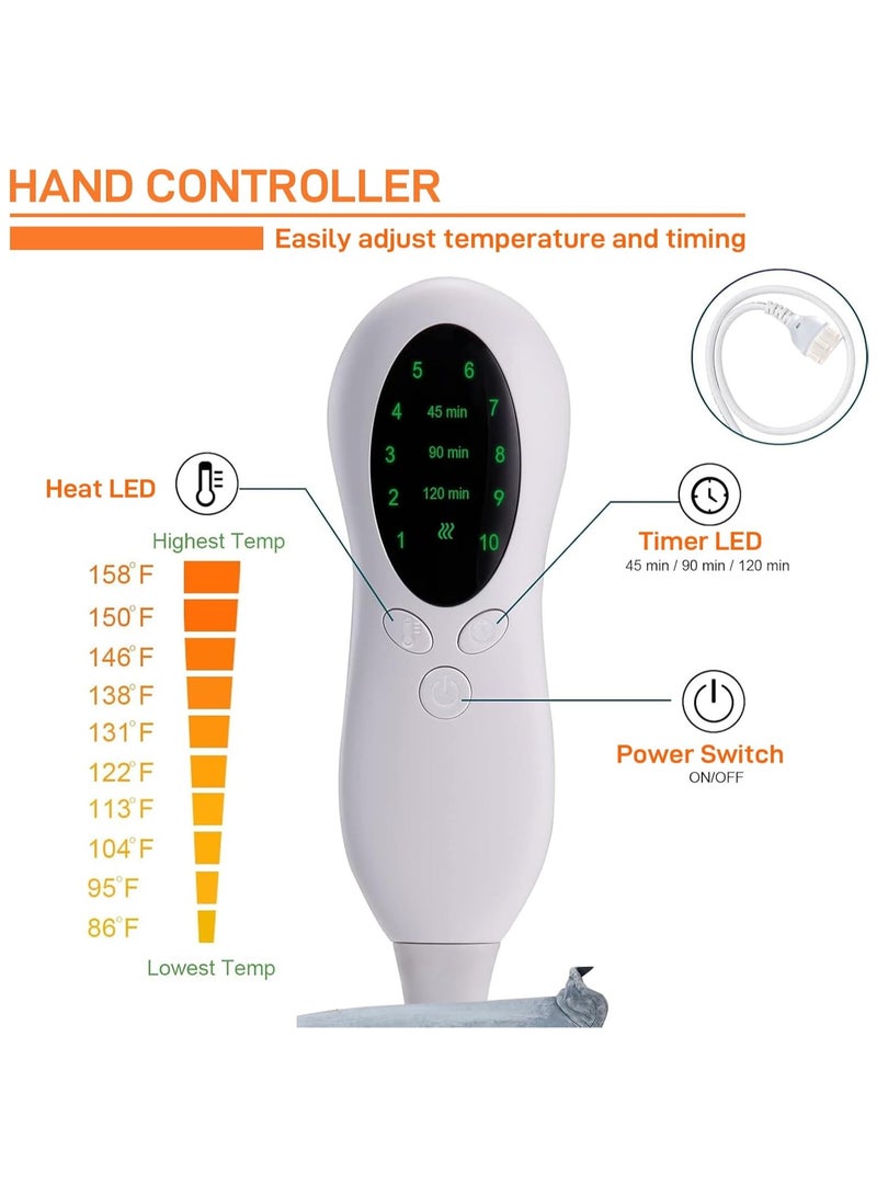 Heating Pad for Back Pain Relief,Electric Heat Pads for Neck and Shoulders Large Fast Heat Pad with 10 Heat Settings 3 Timer Options,Machine Washable - Image 4