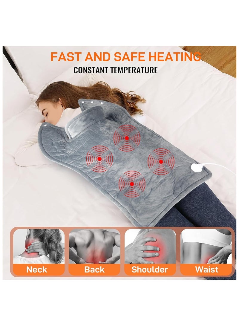 Heating Pad for Back Pain Relief,Electric Heat Pads for Neck and Shoulders Large Fast Heat Pad with 10 Heat Settings 3 Timer Options,Machine Washable - Image 3