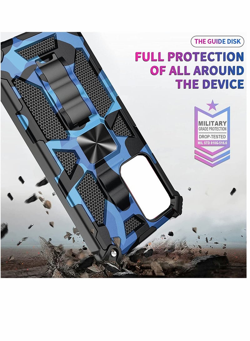 SYOSI Case for Samsung A13 5G/4G Heavy Duty Shockproof Protection Military Grade Camouflage Built-in Magnetic Kickstand Stand Cover Galaxy Dark Blue - Image 4