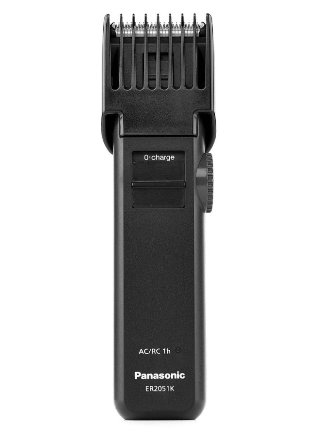 Panasonic Rechargeable Wet/Dry Beard & Hair Trimmer, 12 Cutting lengths, 1 hours full charge,40 min use- ER2051 Black - Image 1