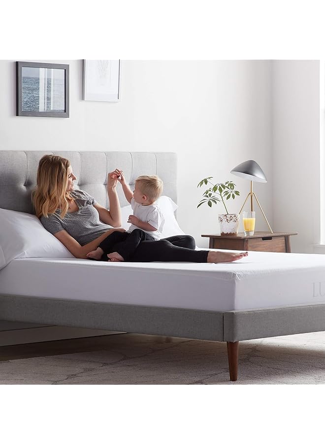 erorex Premium Rayon From Bamboo Jersey Mattress Protector Ultra Soft Waterproof – Txin Xl White - Image 4