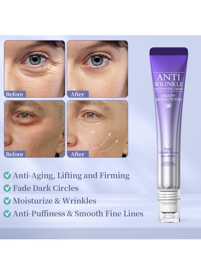 SYOSI Retinol Eye Cream Eye Cream Anti Aging Retinol Eye Cream for Dark Circles and Puffiness Eye Cream for Wrinkles with Massage Roller Ball Reduce Fine Lines and Under Eye Bags - Image 4