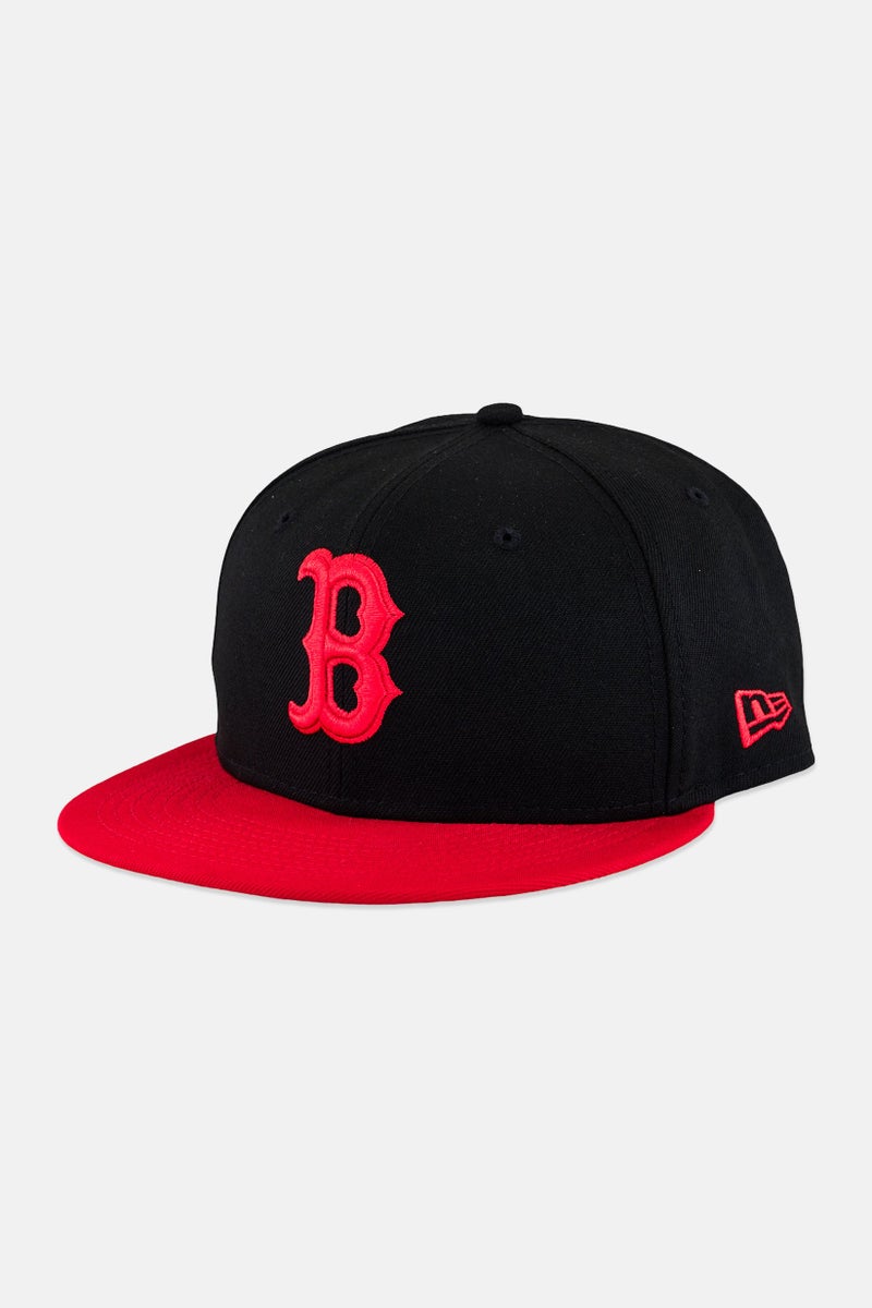 New Era x MLB Men Boston Red Sox Fitted Cap, Black - Image 1