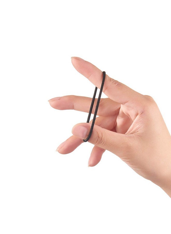 minihope No-Metal Girls Elastic Hair Ties, Women'S Black Elastics, 2Mm Hair Elastics 50 Count - Image 3