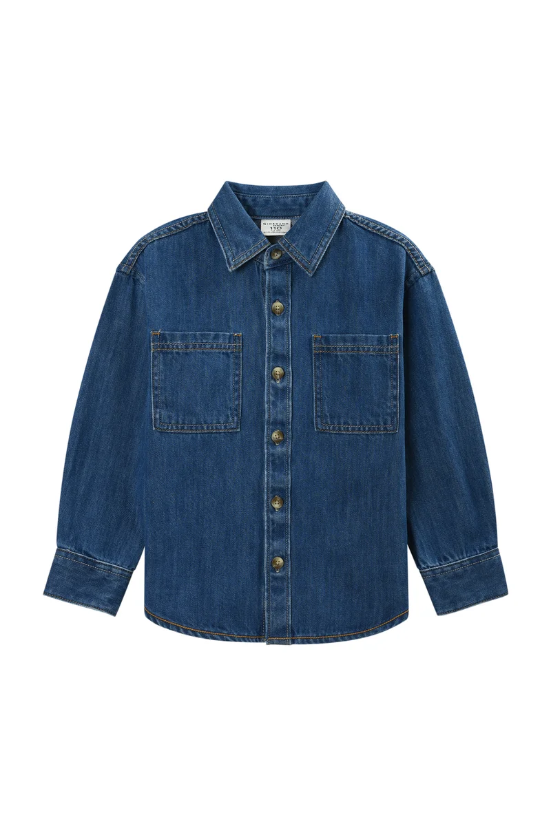 GIORDANO Blue Denim Shirt for Kids