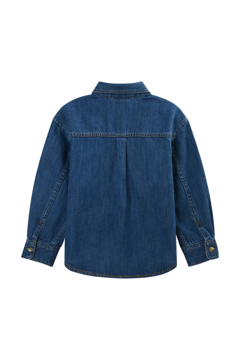 GIORDANO Blue Denim Shirt for Kids