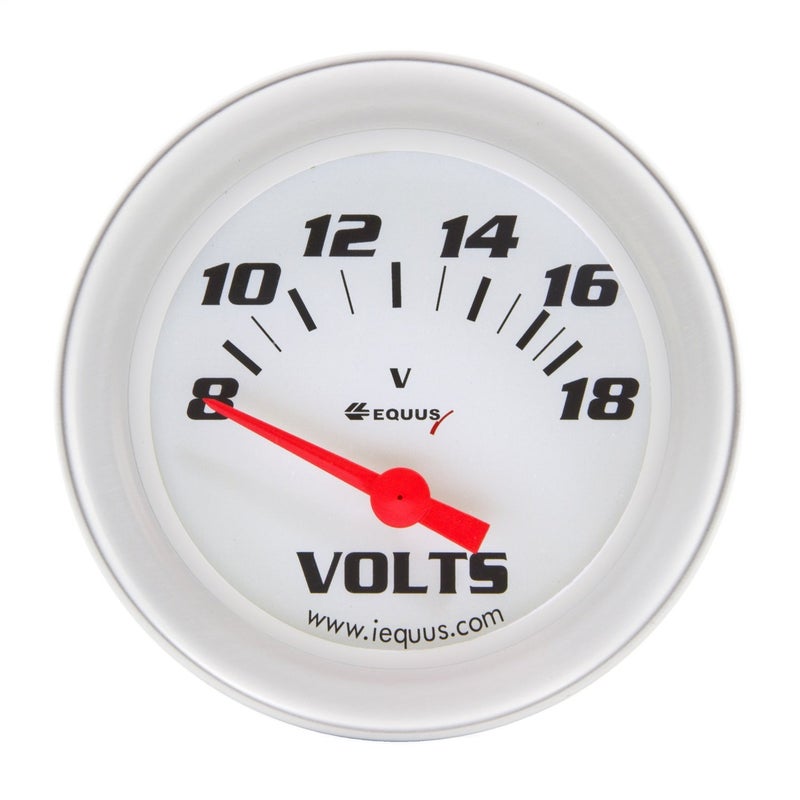 Equus 8268 2" Voltmeter, White with Aluminum Bezel - Image 2