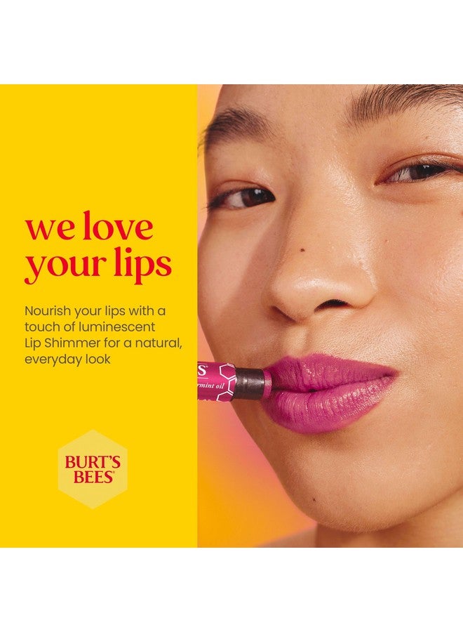 بيرتس بيز مجموعة مرطب الشفاه اللامع من Burt's Bees، مرطب شفاه ملون، مرطب لترطيب يدوم طوال اليوم مع لمسة نهائية طبيعية لامعة ولون قابل للبناء، لون الراوند (عبوة من 4 قطع) - Image 5