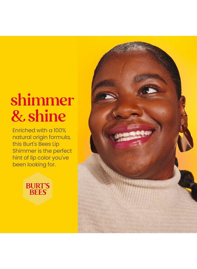 بيرتس بيز مجموعة مرطب الشفاه اللامع من Burt's Bees، مرطب شفاه ملون، مرطب لترطيب يدوم طوال اليوم مع لمسة نهائية طبيعية لامعة ولون قابل للبناء، لون الراوند (عبوة من 4 قطع) - Image 4