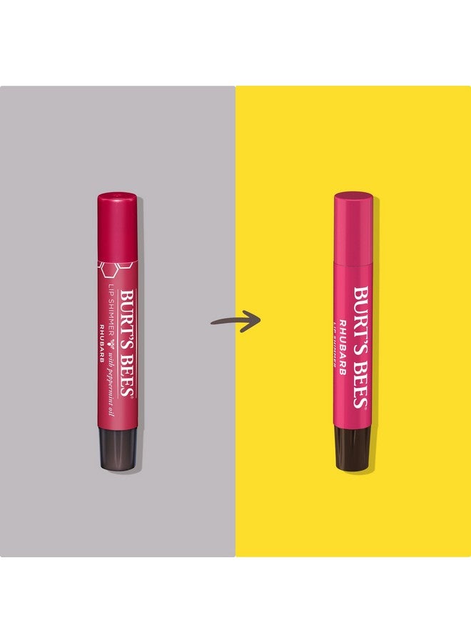 بيرتس بيز مجموعة مرطب الشفاه اللامع من Burt's Bees، مرطب شفاه ملون، مرطب لترطيب يدوم طوال اليوم مع لمسة نهائية طبيعية لامعة ولون قابل للبناء، لون الراوند (عبوة من 4 قطع) - Image 2