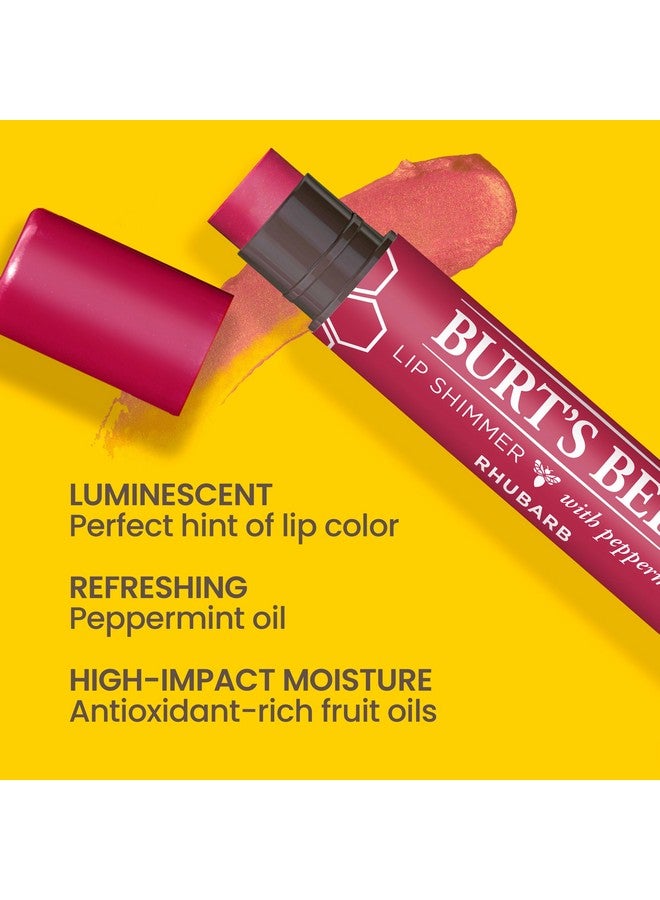 بيرتس بيز مجموعة مرطب الشفاه اللامع من Burt's Bees، مرطب شفاه ملون، مرطب لترطيب يدوم طوال اليوم مع لمسة نهائية طبيعية لامعة ولون قابل للبناء، لون الراوند (عبوة من 4 قطع) - Image 3