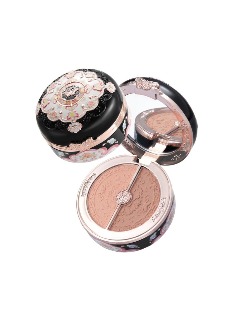 Flower Knows Butterfly Cloud Collar Rouge Box Highlighting & Blush Duo Powder Natural Finish 2-in-1 Highlighter And Blusher-05 Pearwood  - Image 1