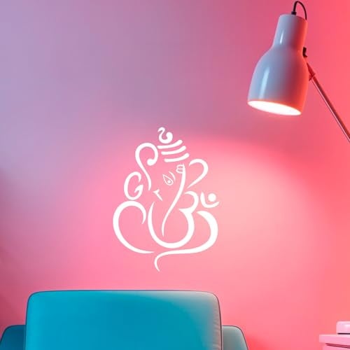 ARandNJ Stencils for Wall Painting Pack of 1 (Size:- 16X24 Inch) Pattern Theme - Ganpati Ji DIY Reusable Design Suitable for Home Wall Decor - Image 1
