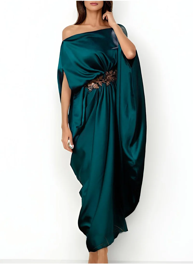 ECSTACY Drape Pleat Dress