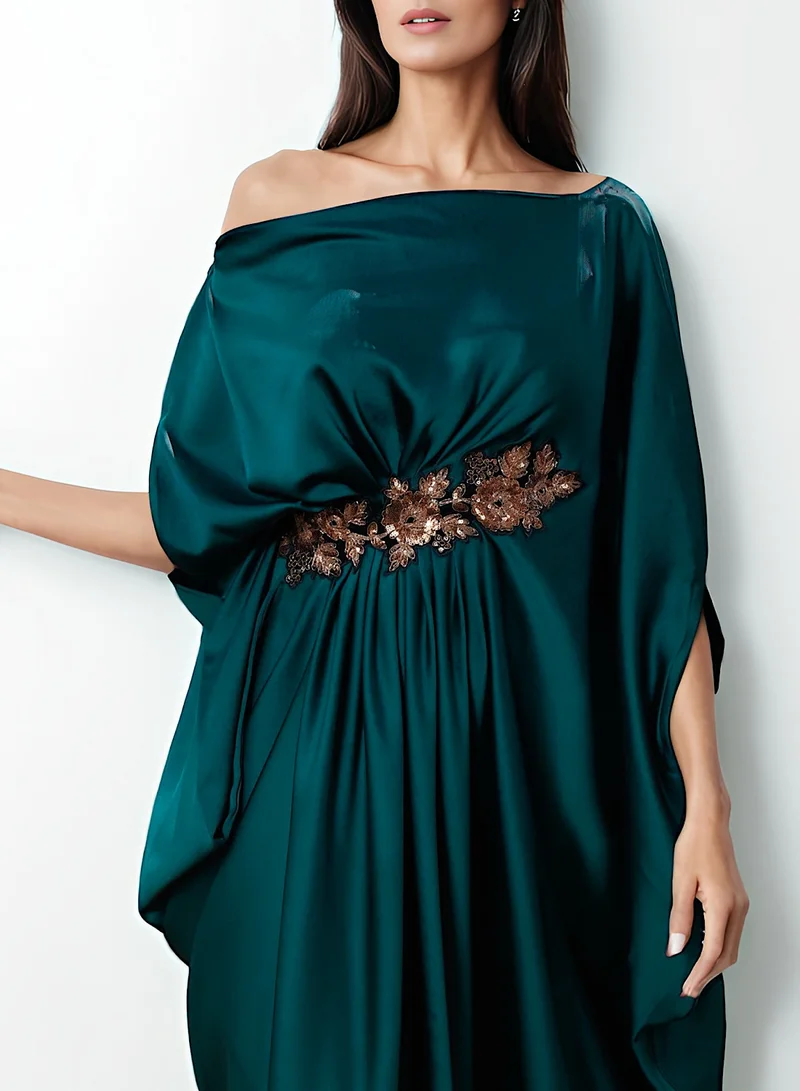 ECSTACY Drape Pleat Dress