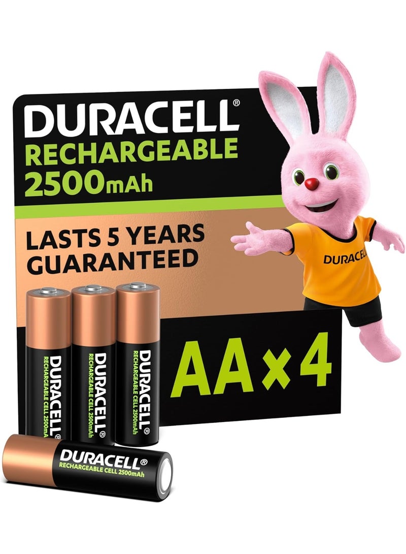 Duracell AA4 Lithium Rechargeable Batteries – High Performance Long Lasting Batteries for Electronics and Cameras pack of 4 - Image 1