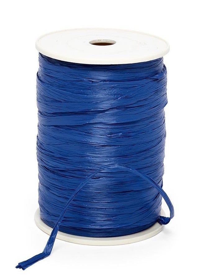 Paper Mart Royal Blue Matte Raffia Ribbon 1/4" X 100 Yards - Image 1