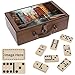 WE Games Custom Image Print Double 6 Dominoes in Wooden Treasure Box Dominoes Set for Adults Personalized Gifts - Image 2