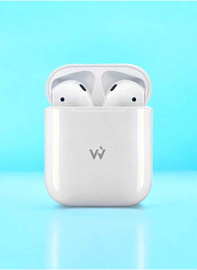 FASTWIN - Original Bluetooth headset from Fastwin, a wireless Bluetooth headset that supports wireless charging, features clear sound and noise isolation, works on all mobile phones such as iPhone, Galaxy, Huawei - Image 1