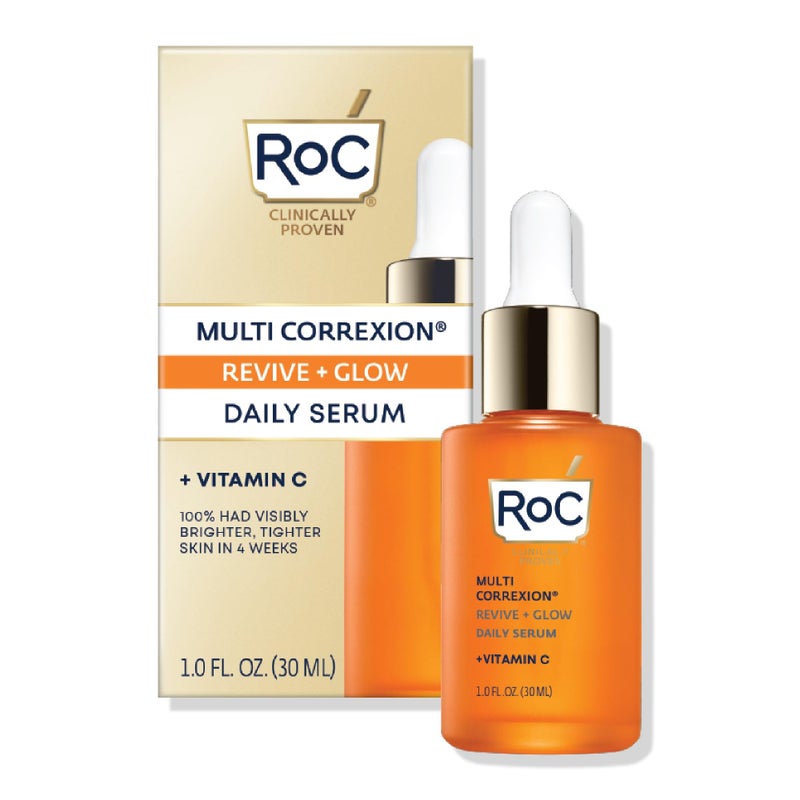 RoC RoC Multi Correxion Revive  Glow 10 Active Vitamin C Serum for Face Daily AntiAging Wrinkle and Skin Tone Skin Care Treatment Brightening Serum 1 Fluid Ounce 