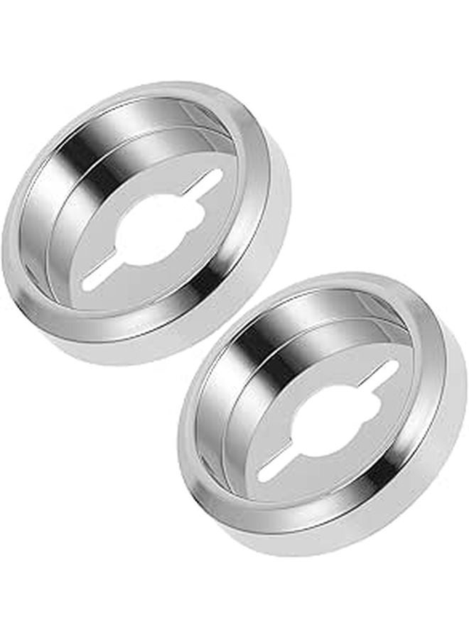 Universal Gas Stove Knob Base ABS Electroplating Smooth Rotation Replacement 2 Pack - Image 1