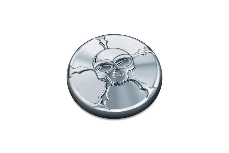 Kuryakyn 7358 Zombie Skull Vented Fuel TankGas Cap with RightHand Threads for 19822019 HarleyDavidson Motorcycles with Screw Tanks Chrome