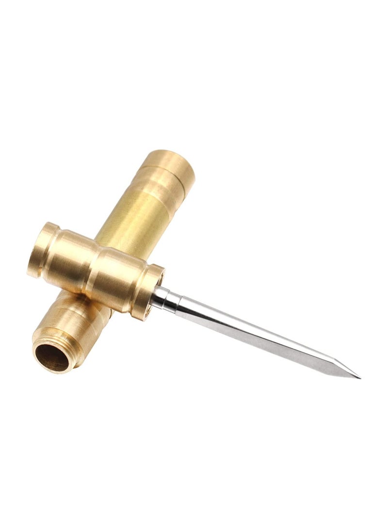 SOLARAE Stainless Steel Tea Cake Needle Ice Pick, Portable Ice Picks Kitchen Tool with Safety Cover, Non-slip Handle Easy to Grip for Picnics, Camping, Bar, kitchen (Gold Copper) - Image 1