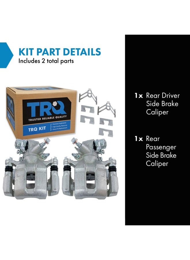 TRQ Rear Disc Brake Caliper Pair Set LH & RH Sides for Honda Civic Acura RSX - Image 2