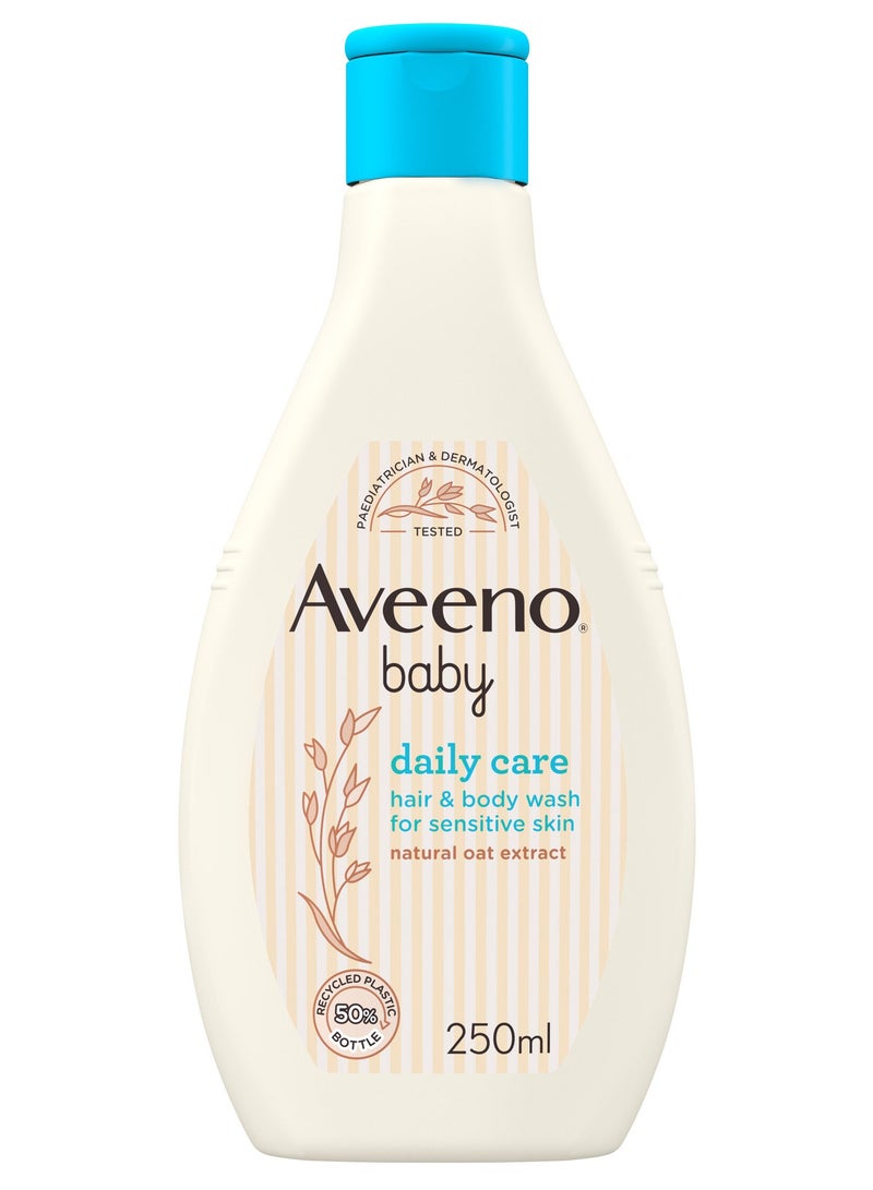 Aveeno Baby Daily Care Hair and Body Wash for Sensitive Skin Natural Oat Extract Nourishes and Moisturize 250 ml - Image 1