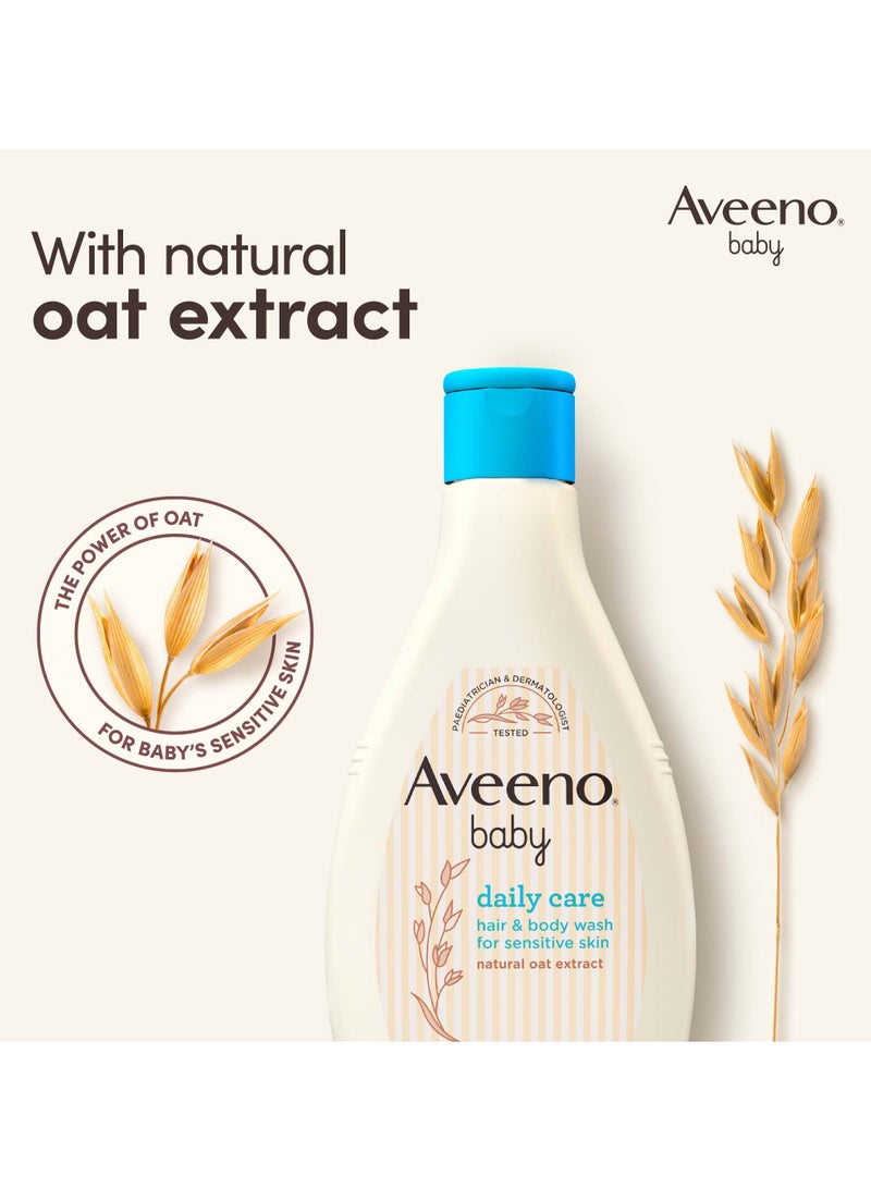 Aveeno Baby Daily Care Hair and Body Wash for Sensitive Skin Natural Oat Extract Nourishes and Moisturize 250 ml - Image 3