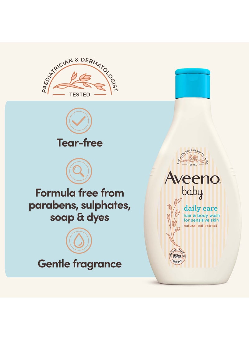 Aveeno Baby Daily Care Hair and Body Wash for Sensitive Skin Natural Oat Extract Nourishes and Moisturize 250 ml - Image 4