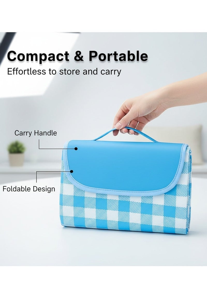 بطانية نزهة كبيرة جدًا، بطانية شاطئ قابلة للطي للاستخدام الخارجي، مقاومة للماء ومضادة للرمال، مناسبة للشاطئ والتخييم والمشي والسفر وللعائلات والحفلات الموسيقية والحدائق ومهرجانات الموسيقى - Image 2