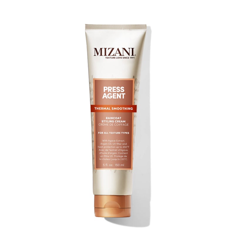 Mizani Press Agent Raincoat Styling Cream - Moisturizes & Protects Hair from Heat Styling & Blowouts, For Dry & Frizzy Hair, With Argan Oil - Image 1