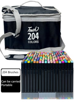 Marker Pen Set 204 Colors Double Headed Color For Students  Upgraded With Large Capacity More Durable Suitable For Design Painting Coloring
