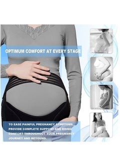 Y&D Pregnancy Belt, 3 in 1 Maternity Support Belt Belly Band Back Brace Abdominal Binder Waist Support, Lightweight, Breathable, and Adjustable  - Image 2