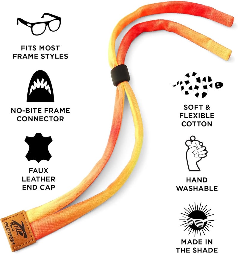 Pilotfish Premium Cotton Eyewear Retainer Sunglass Strap - Multiple Design Options - Soft & Durable Sunglass Holder - Image 2