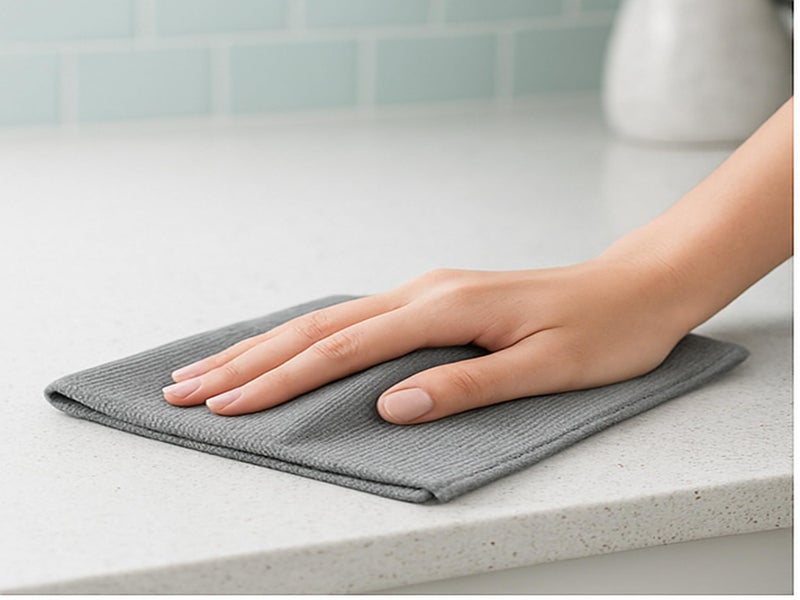 Bonsenkitchen 3 PackThickened Microfiber Cleaning Cloth,Reusable Microfibre Cloths.Lint-Free Cleaning Cloth-Streak-Free Miracle Cloth for Tea Towels,Dust Cloths,Home,Kitchen,Cars,Windows(40x40CM(GREY)count) - Image 4