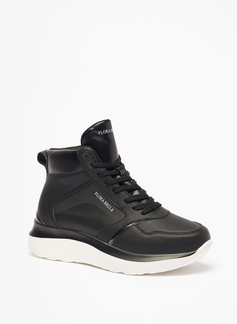 Flora Bella By Shoexpress Womens Lace Up High Top Casual Sneakers By Shoexpress