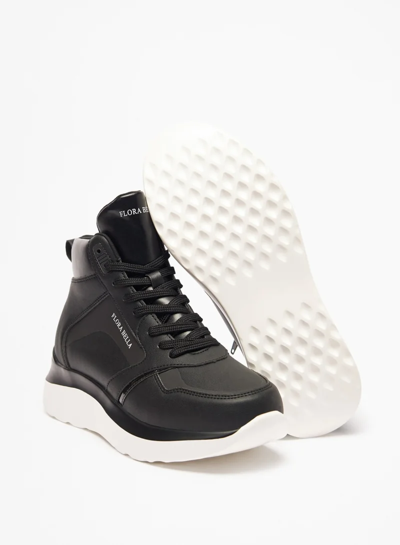 Flora Bella By Shoexpress Womens Lace Up High Top Casual Sneakers By Shoexpress