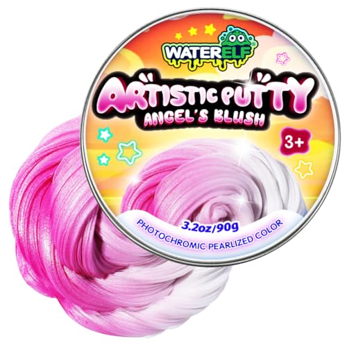 WATERELF Play Putty Slime for Kids Fidget Sensory Artistic Therapy Putty Toys for Boys Girls Adults Stress Relief NonSticky 311 Inch 32 Oz WhitePink - Image 1