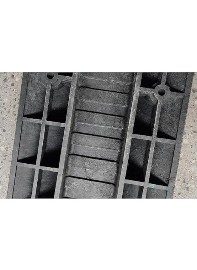 Arabest Driveway Curb Ramp 3 Rise Transition Rubber Threshold Wheelchair Entryway(40x40x8cm)  - Image 5