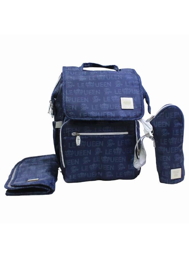 LeQueen Diamond 8th Special Edition Soft Waterproof Diaper Bag - Blue - Image 2