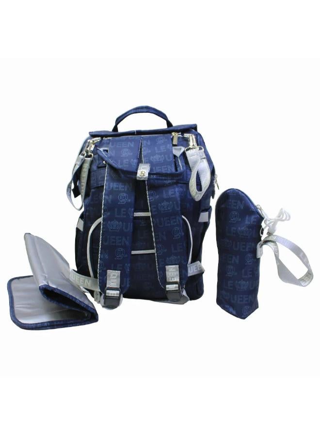 LeQueen Diamond 8th Special Edition Soft Waterproof Diaper Bag - Blue - Image 3