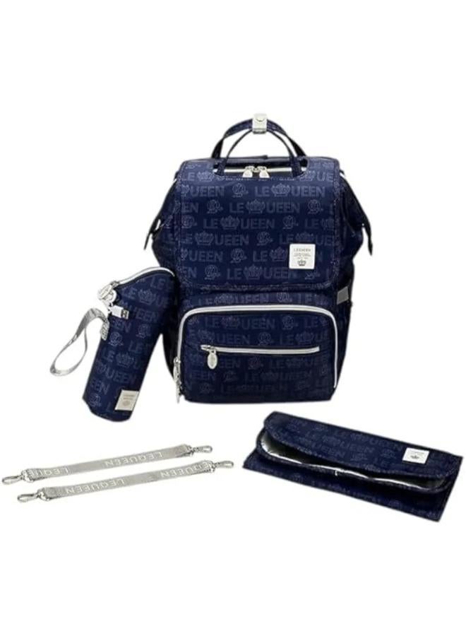 LeQueen Diamond 8th Special Edition Soft Waterproof Diaper Bag - Blue - Image 1